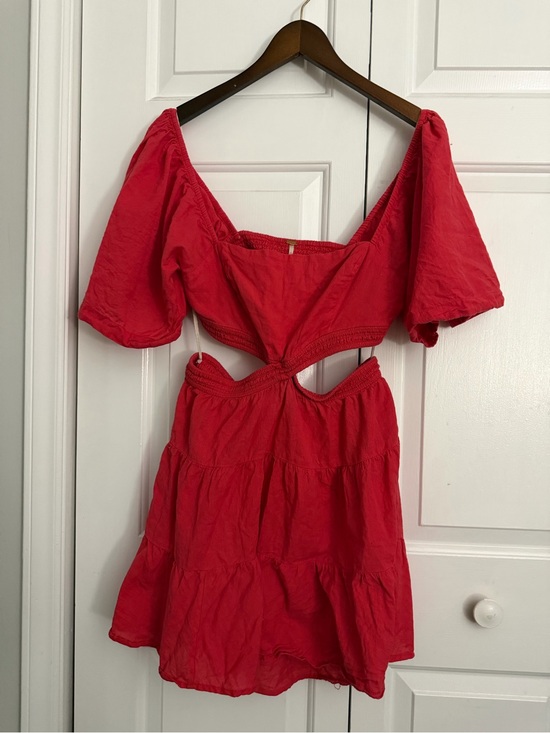 Free People Dresses & Skirts - Free People Red Cutout Mini Dress